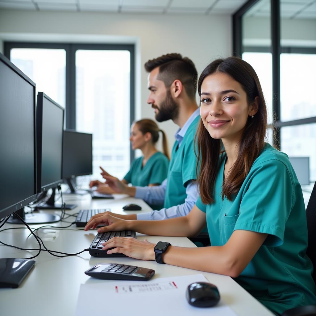 St. Joseph's Hospital Administrative Staff at Work