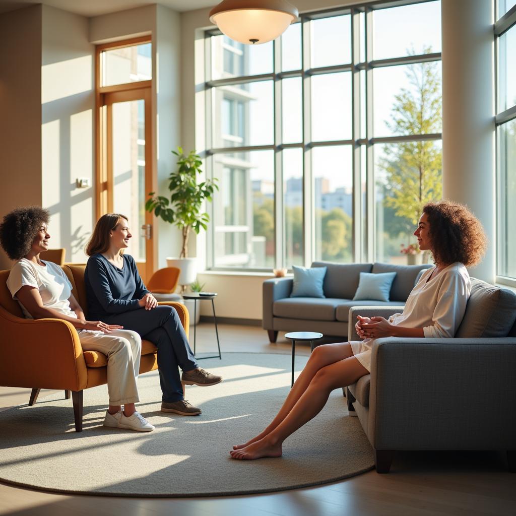 Patients Enjoying Natural Light at St. Luke's