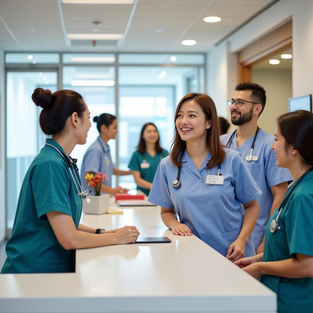 Welcoming Reception Area of a Sukhumvit Hospital