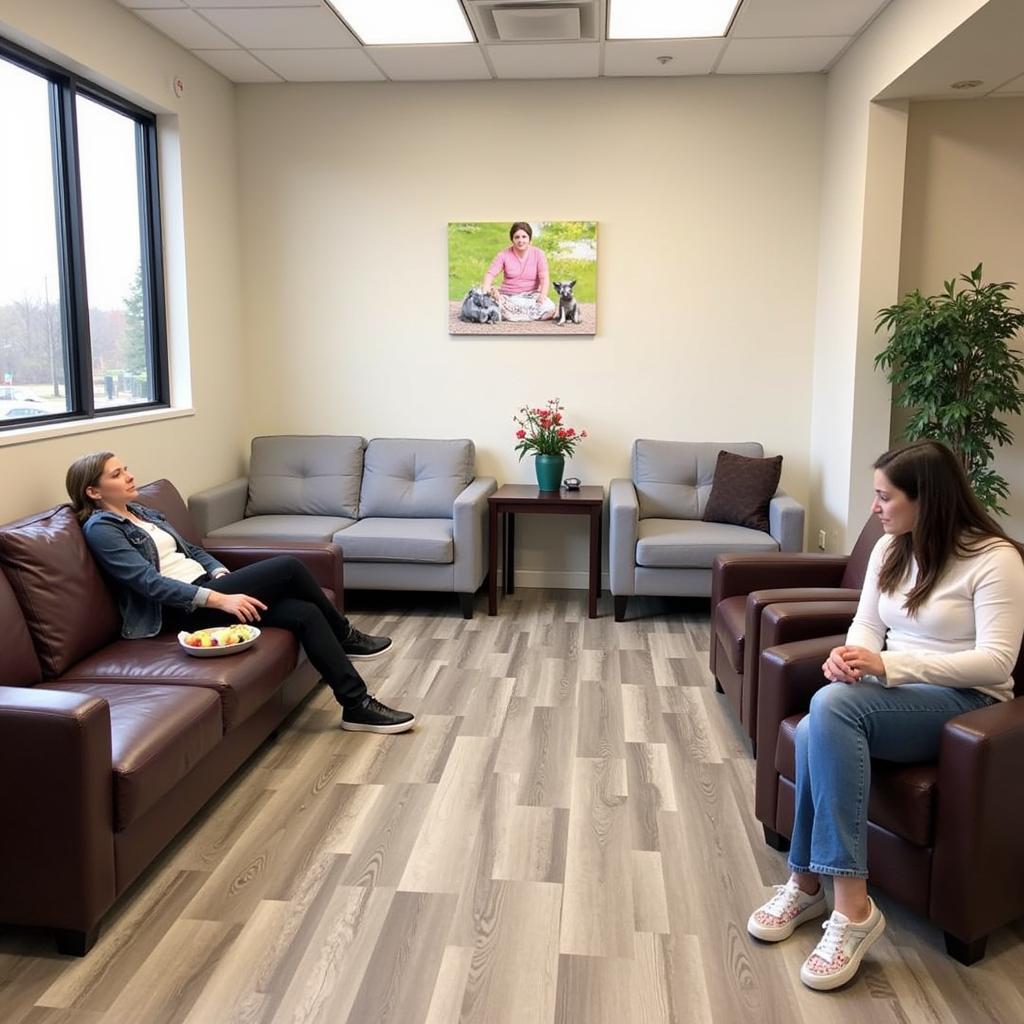 Comfortable waiting area at Sullivan Vet Hospital