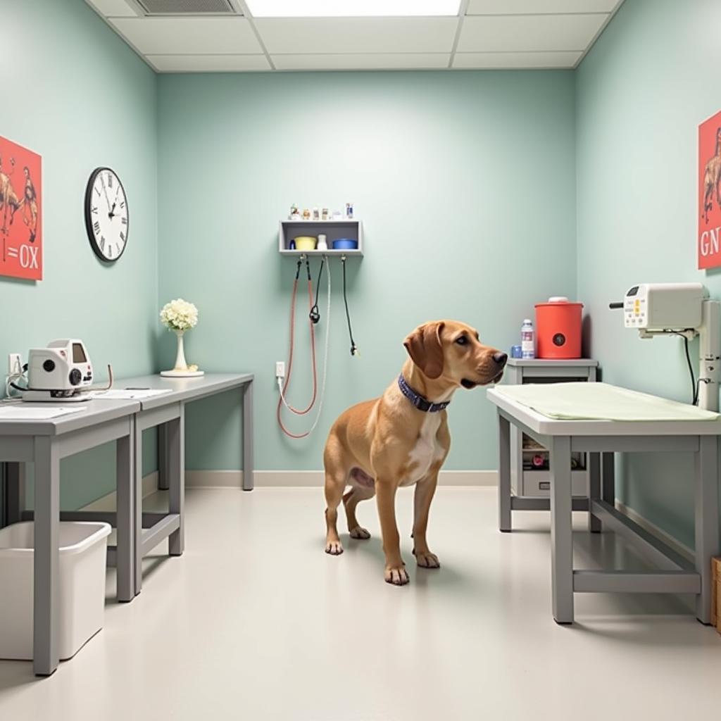 Comfortable and well-equipped exam room at Sunrise Animal Hospital