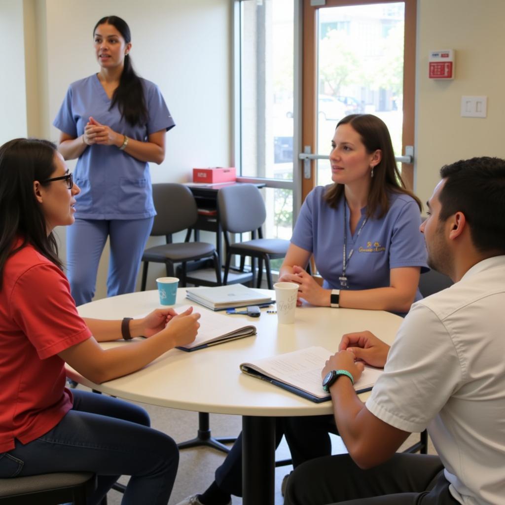 San Jose Hospital staff undergoing hospitality training