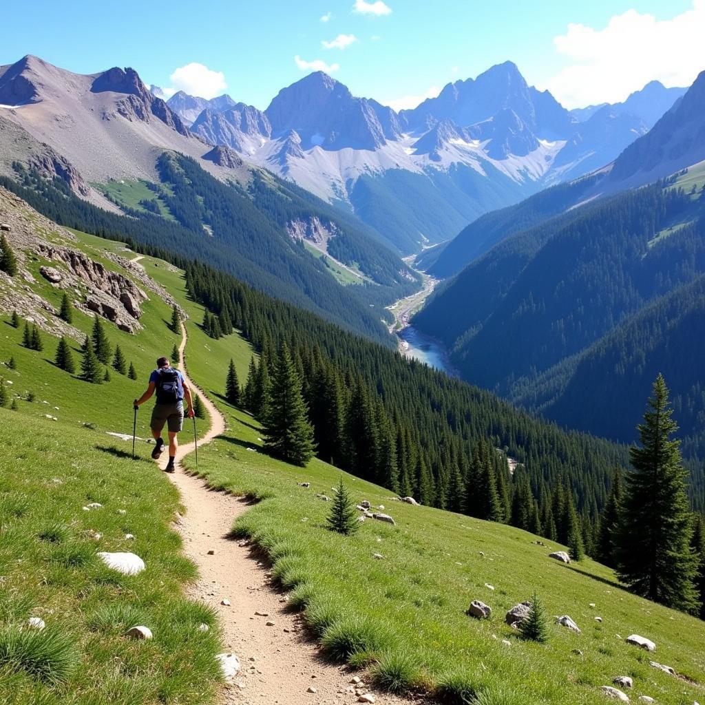 Hiking Trail in Telluride with Altitude View