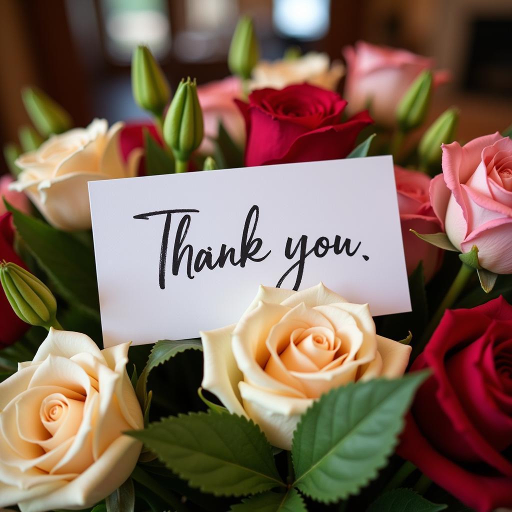 Thank You Note with Flowers