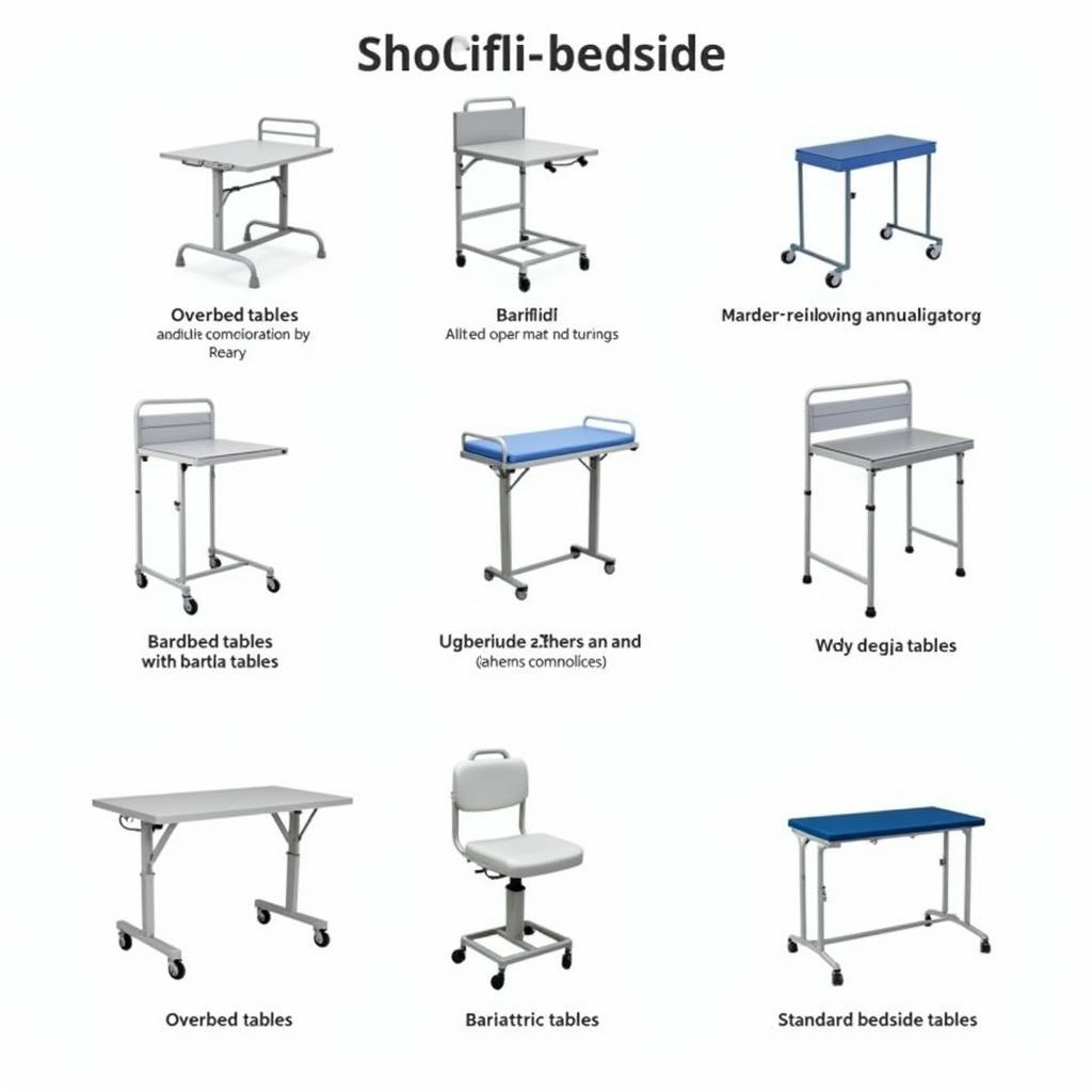 Various Types of Hospital Bedside Tables