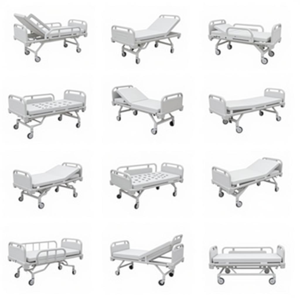 Various Hospital Bed PNG Styles