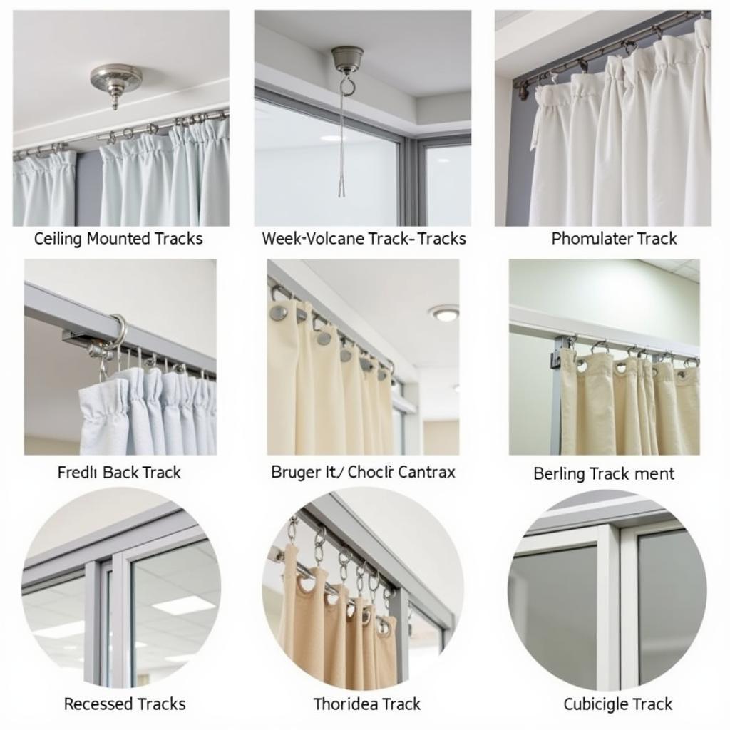 Various Hospital Curtain Track Systems