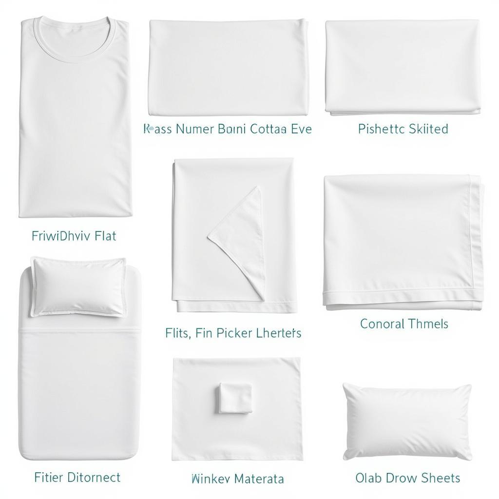 Various Types of Hospital Bed Sheets Displayed