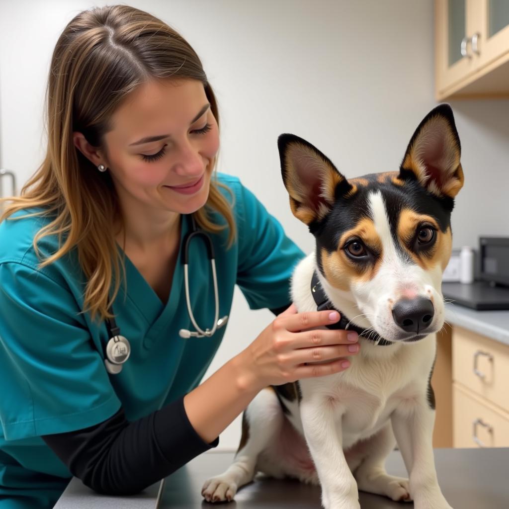 Caring Staff Interacting with a Patient