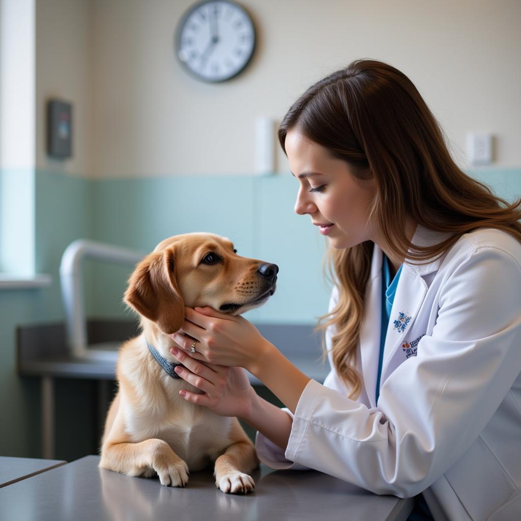 Veterinarian Examining Dog in Danville Indiana