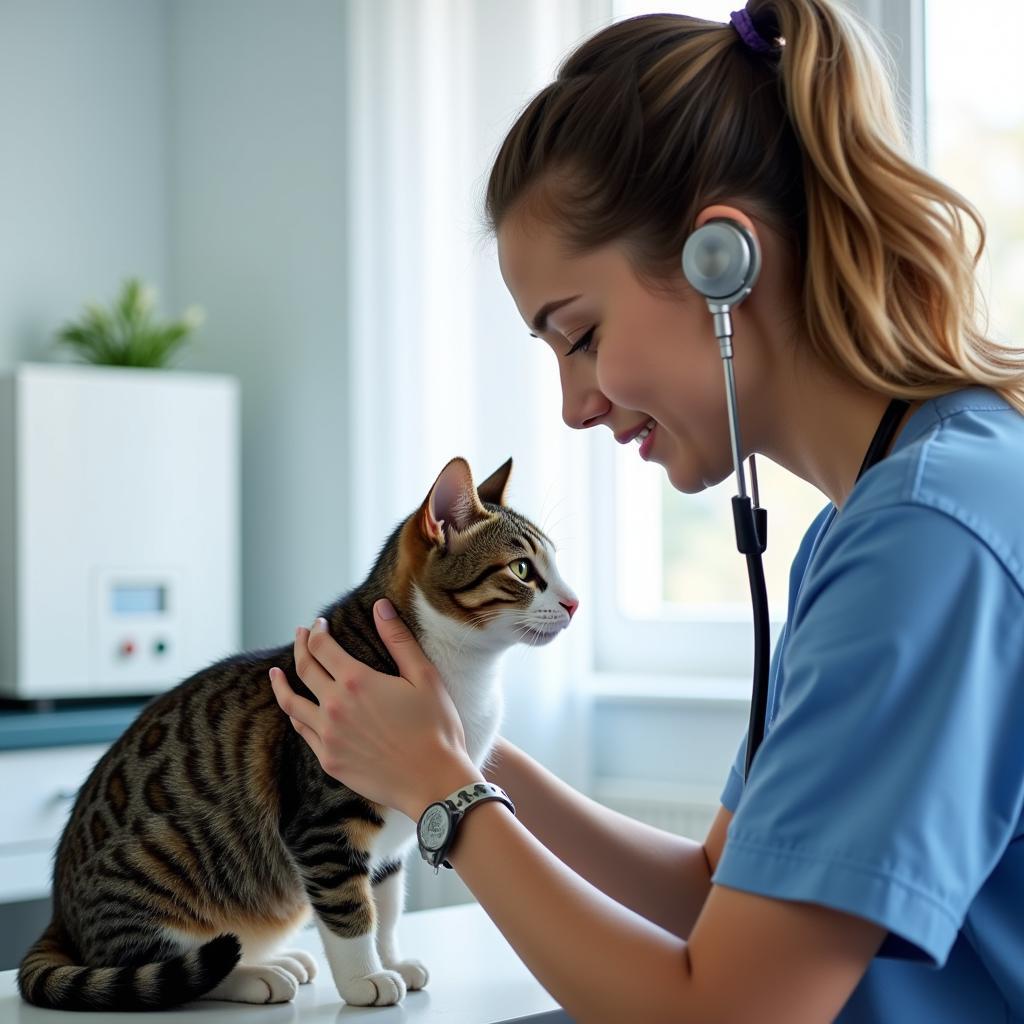 Veterinarian Examining a Cat in Waterbury, CT