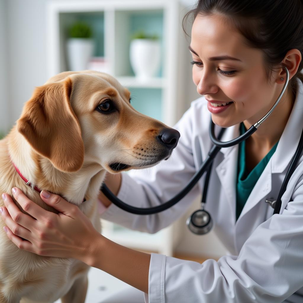 Veterinarian Conducting a Thorough Exam