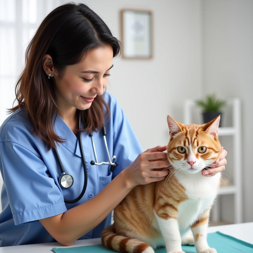 Veterinarian Examining Pet