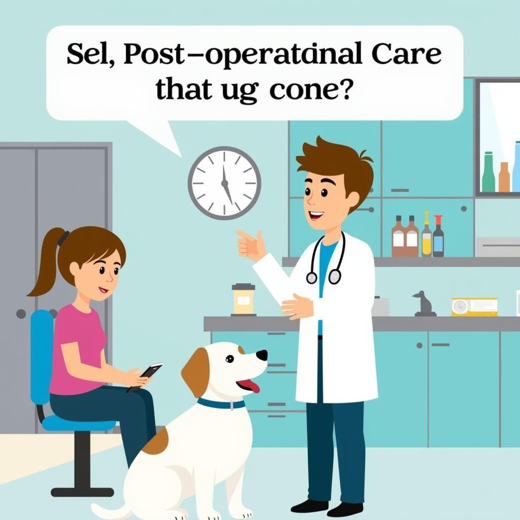 Veterinarian Explaining Post-Care Instructions to Pet Owner