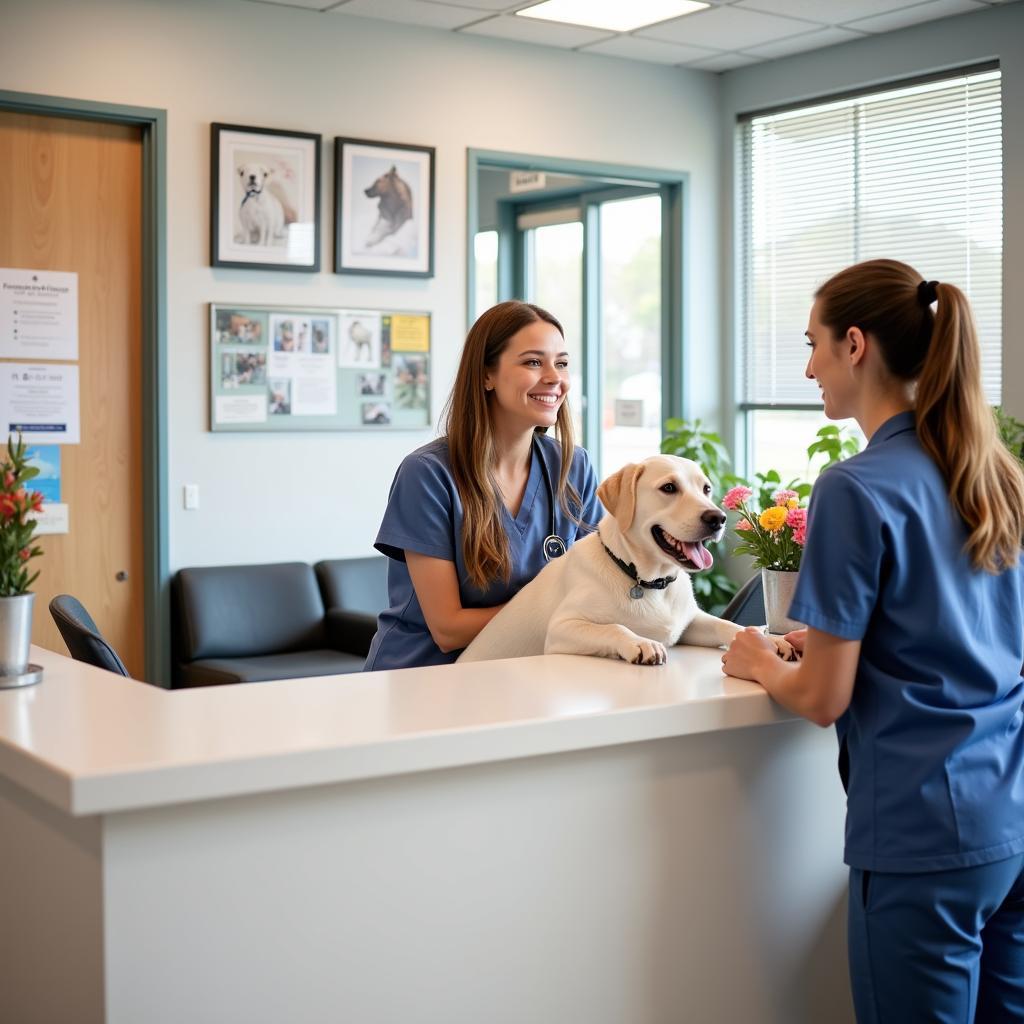 Modern Veterinary Hospital Reception Area