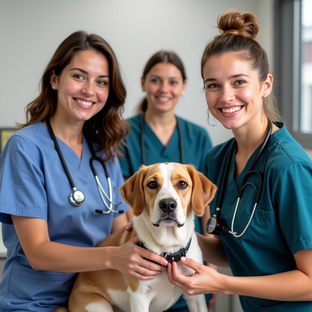 Veterinary Team Smiling Together