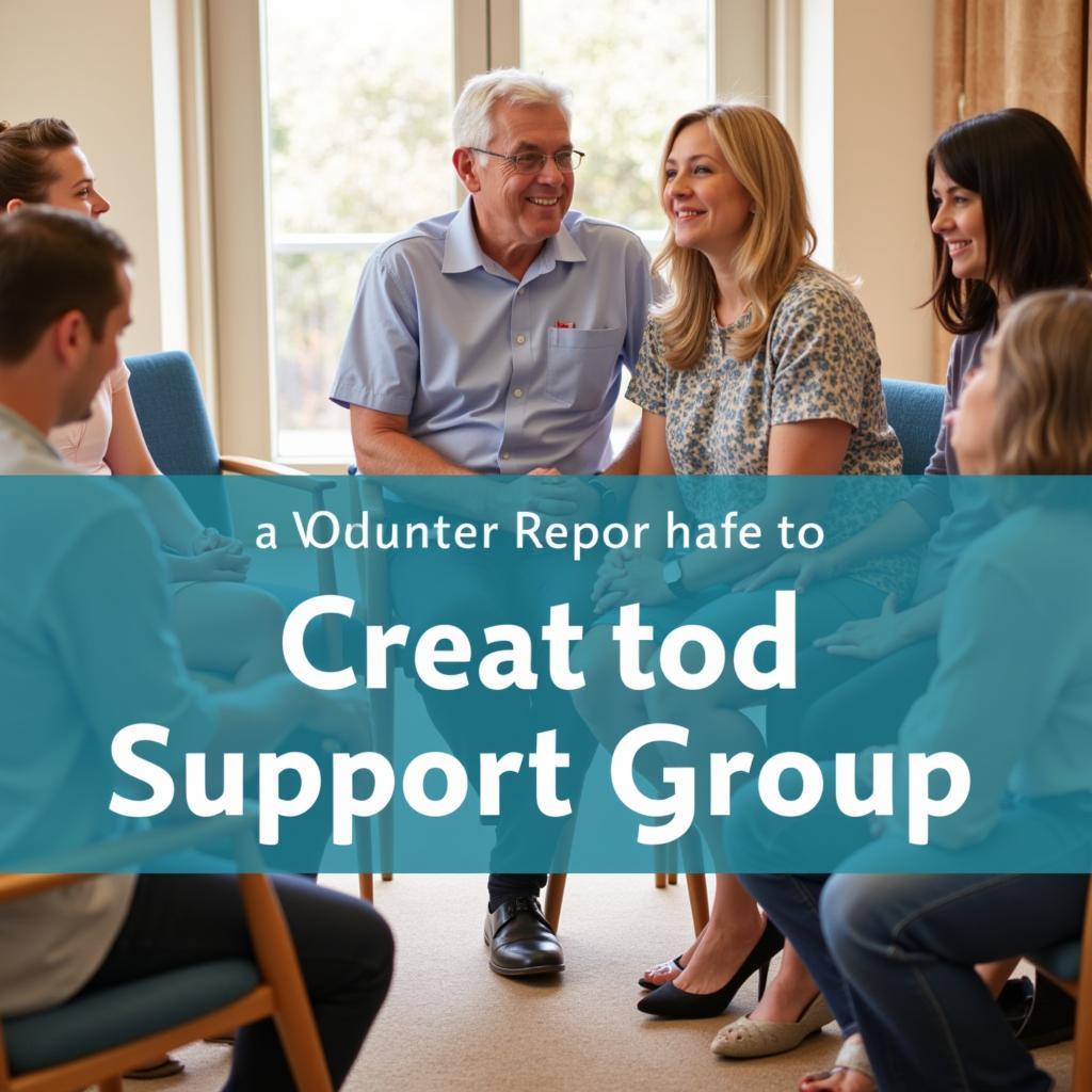 A support group meeting in a comfortable setting at Wellstar Kennestone Cancer Center, with patients and family members interacting and sharing experiences.