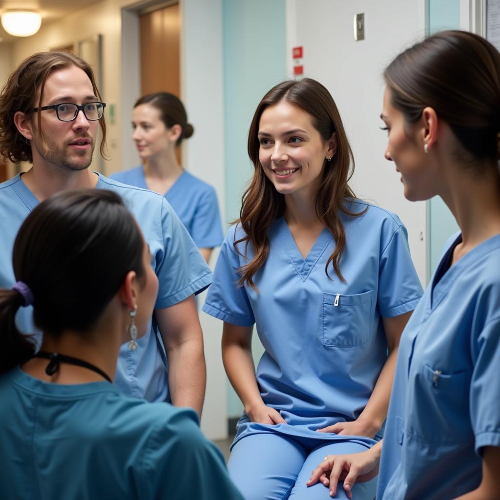 Medical professionals at Winfred L Wiser Hospital collaborating to provide patient-centered care.