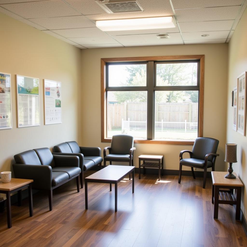 Clean and comfortable waiting area of a Yreka animal hospital