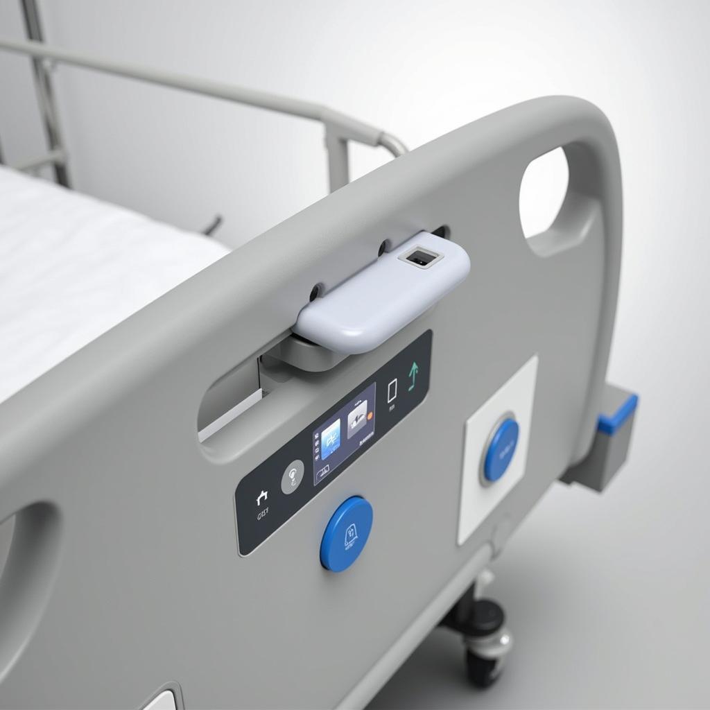 Modern hospital beds with advanced features for patient care