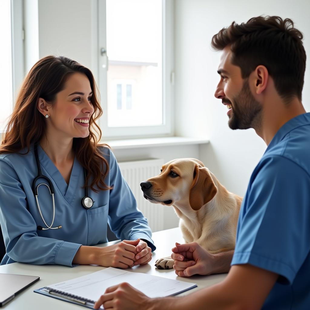 Asking Questions at a Dundee Vet Clinic