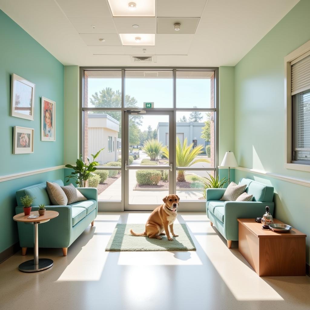 Comfortable and welcoming waiting area at Busch Animal Hospital