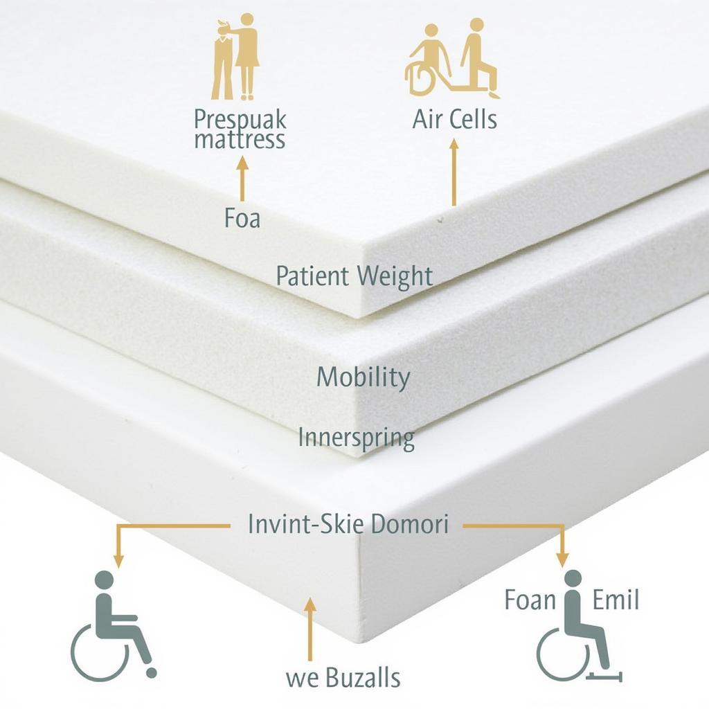 Key factors to consider when selecting a mattress for a hospital bed.