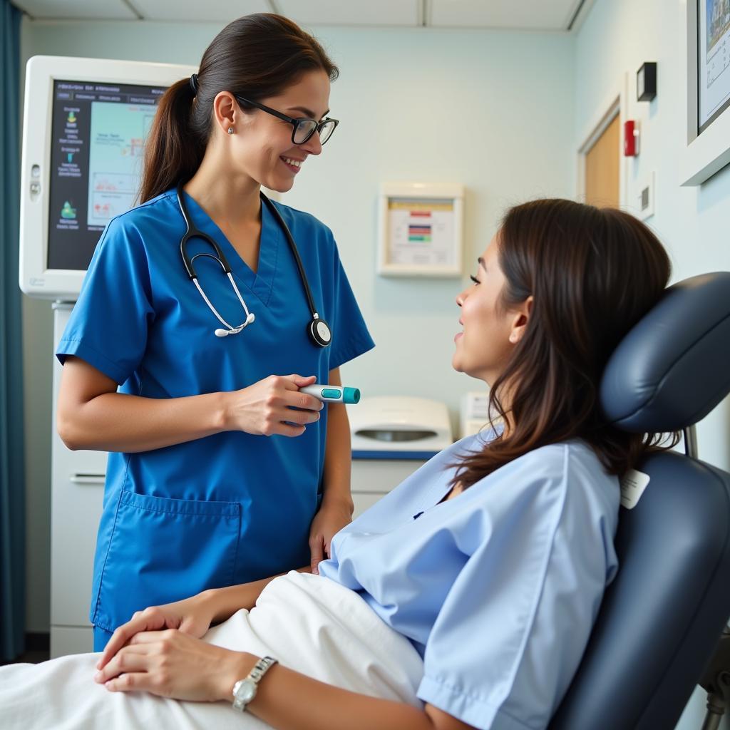 CTU Nurse Interacting with Patient