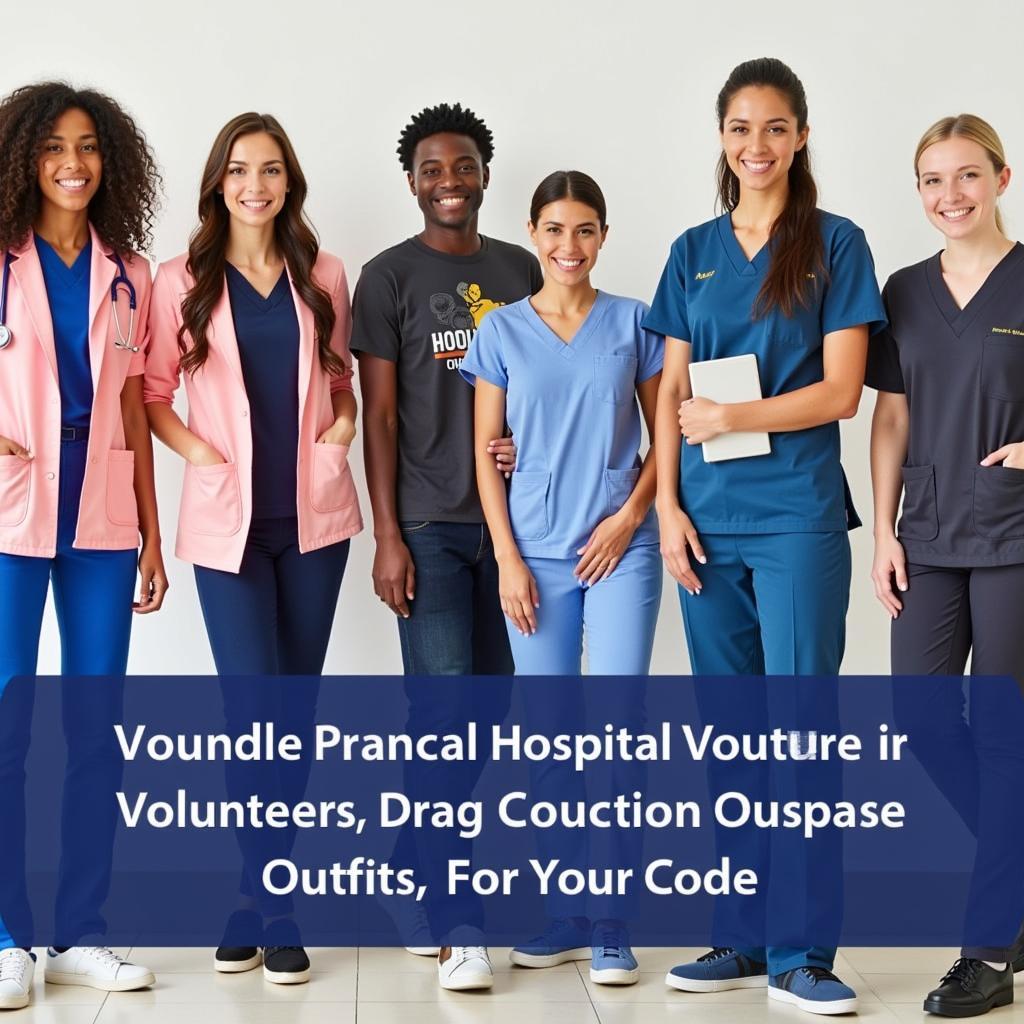 Diverse Hospital Volunteers in Appropriate Attire