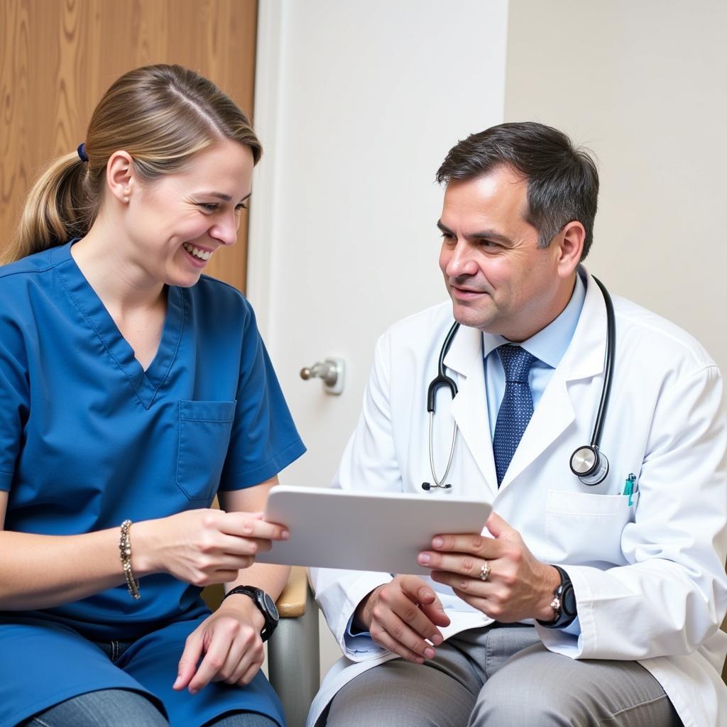 Doctor Consulting with Patient about Community Consortium Program