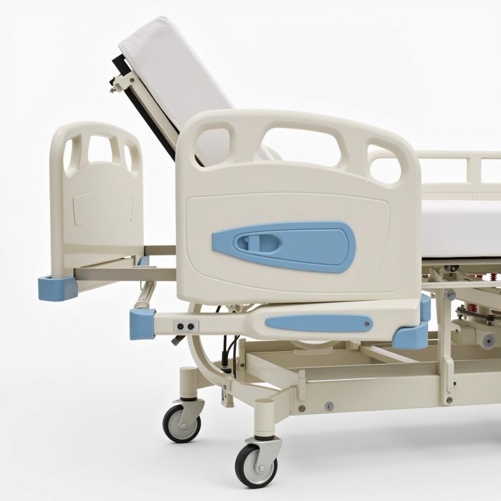 Electric hospital bed with adjustable features