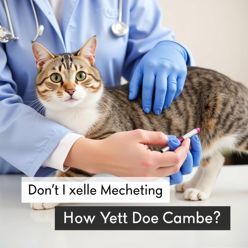 Cat Receiving Vaccination at Elmwood Small Animal Hospital