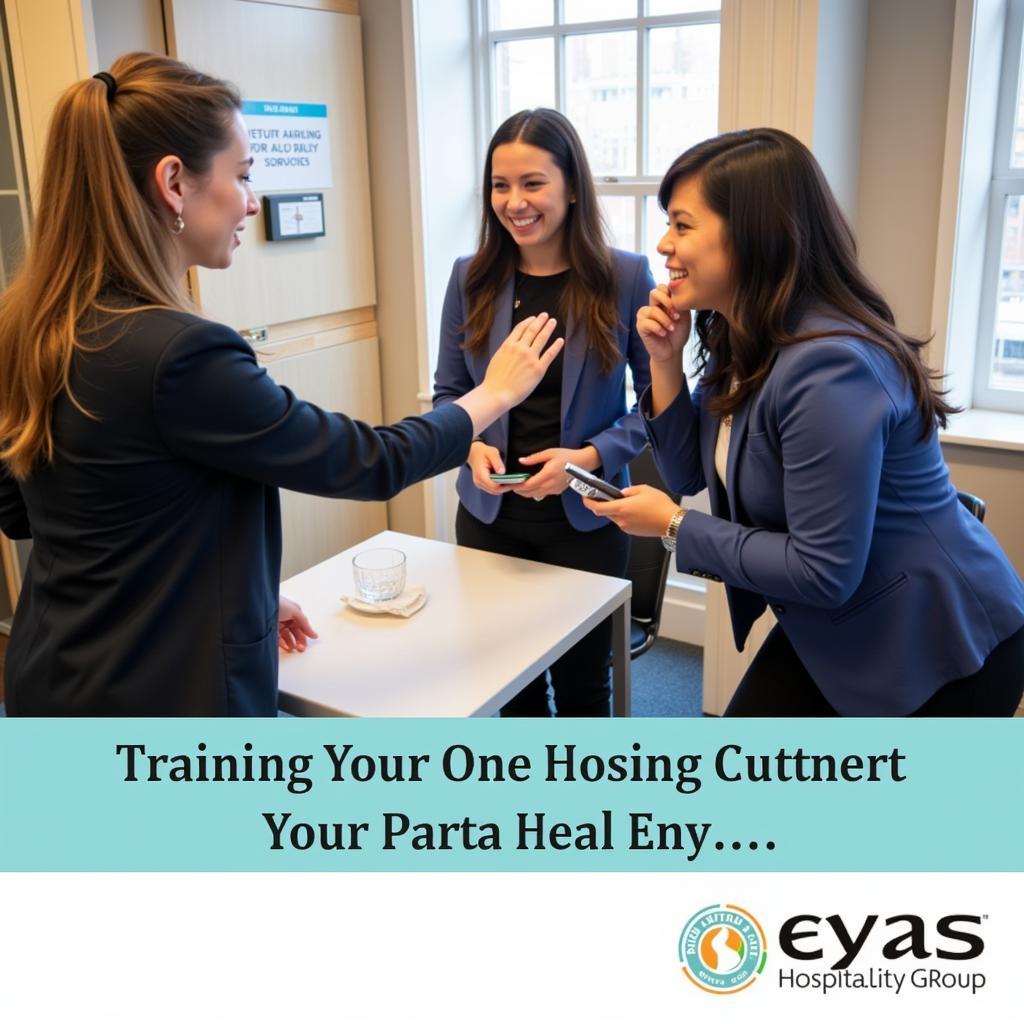 Eyas Hospitality Group staff members undergoing training to enhance guest experience