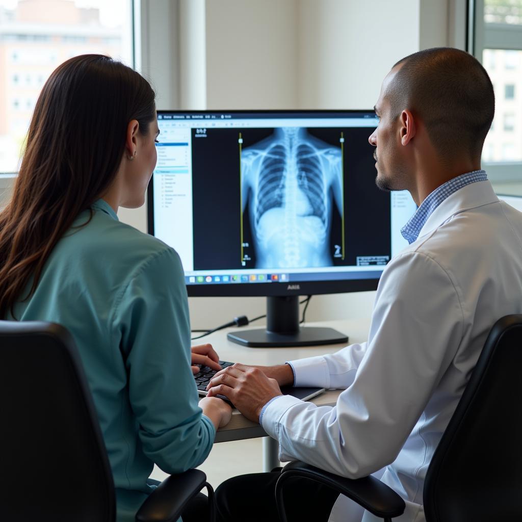 Patient Consulting with Radiologist