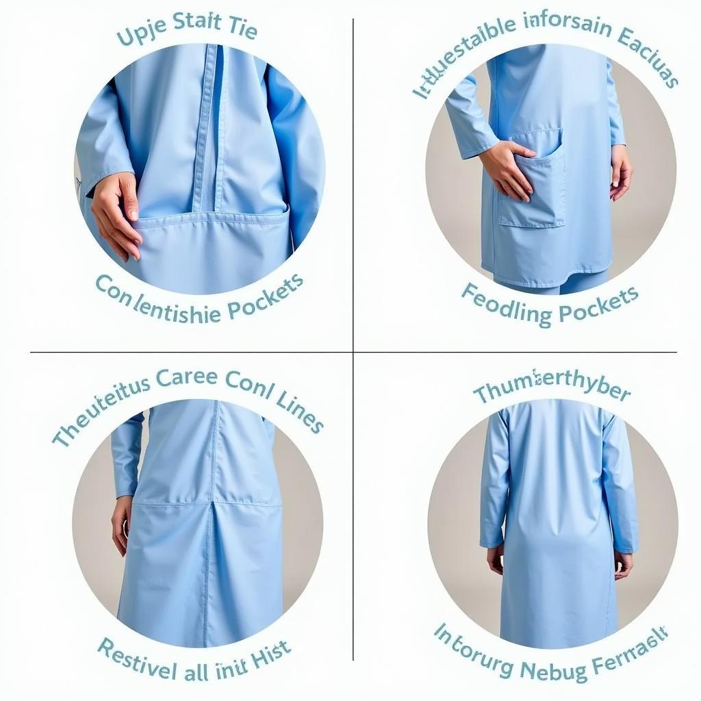 Functional Women's Hospital Gown Features