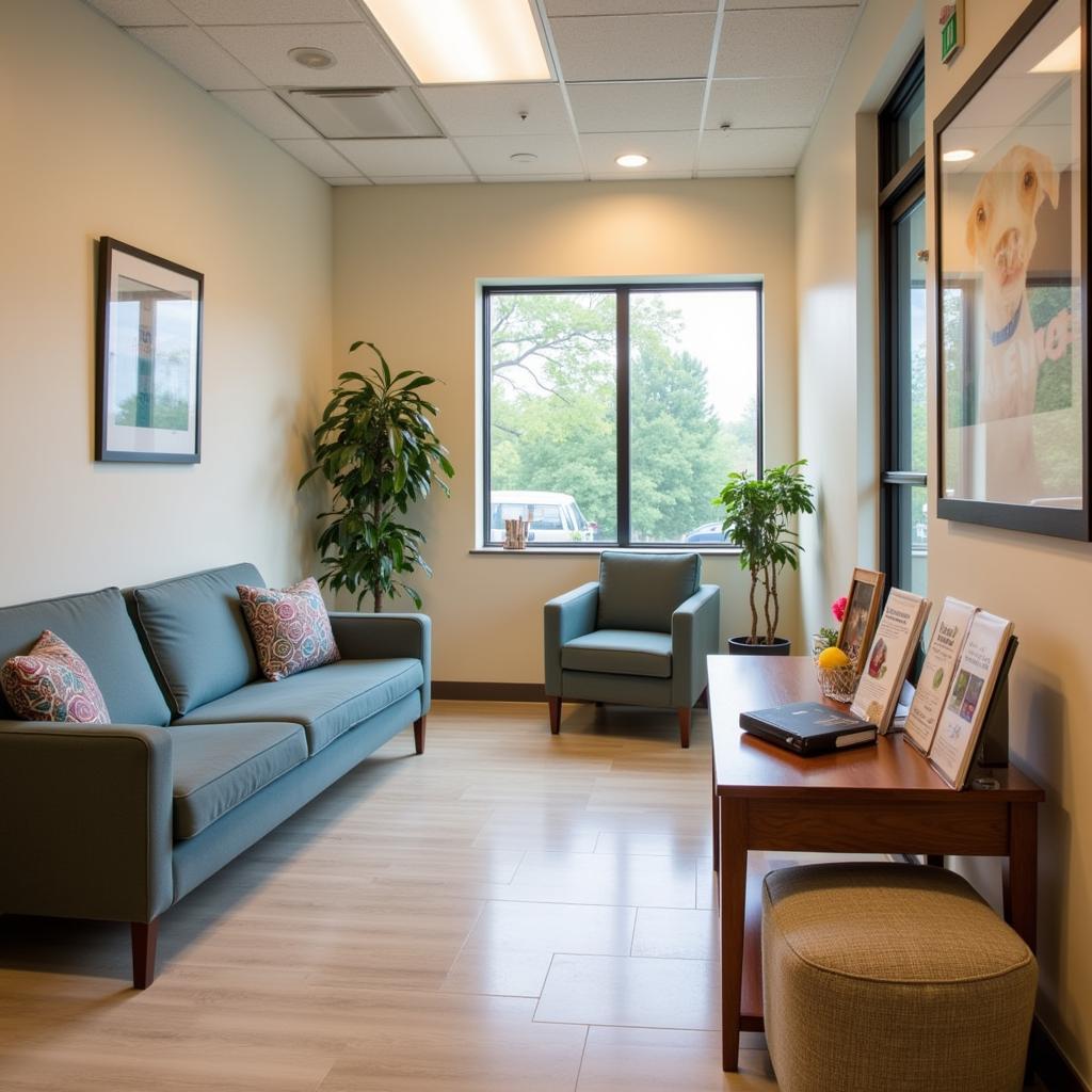 Comfortable Waiting Area in a Garden City Animal Hospital