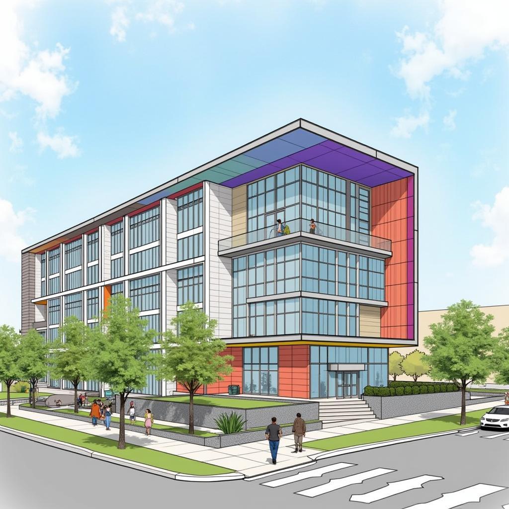 Artist's rendering of future expansion of Goode Building at Jackson Hospital