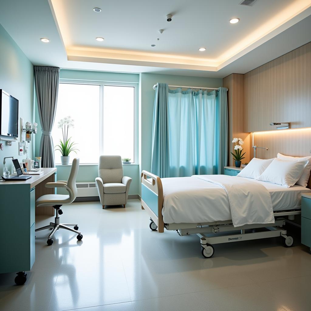 A comfortable and modern patient room at Avera Hand County Memorial Hospital.