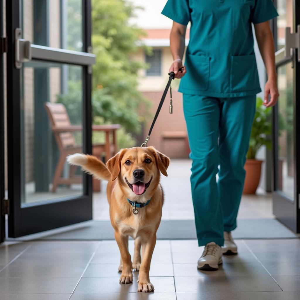 Happy Dog Leaving Animal Hospital Near Stony Island