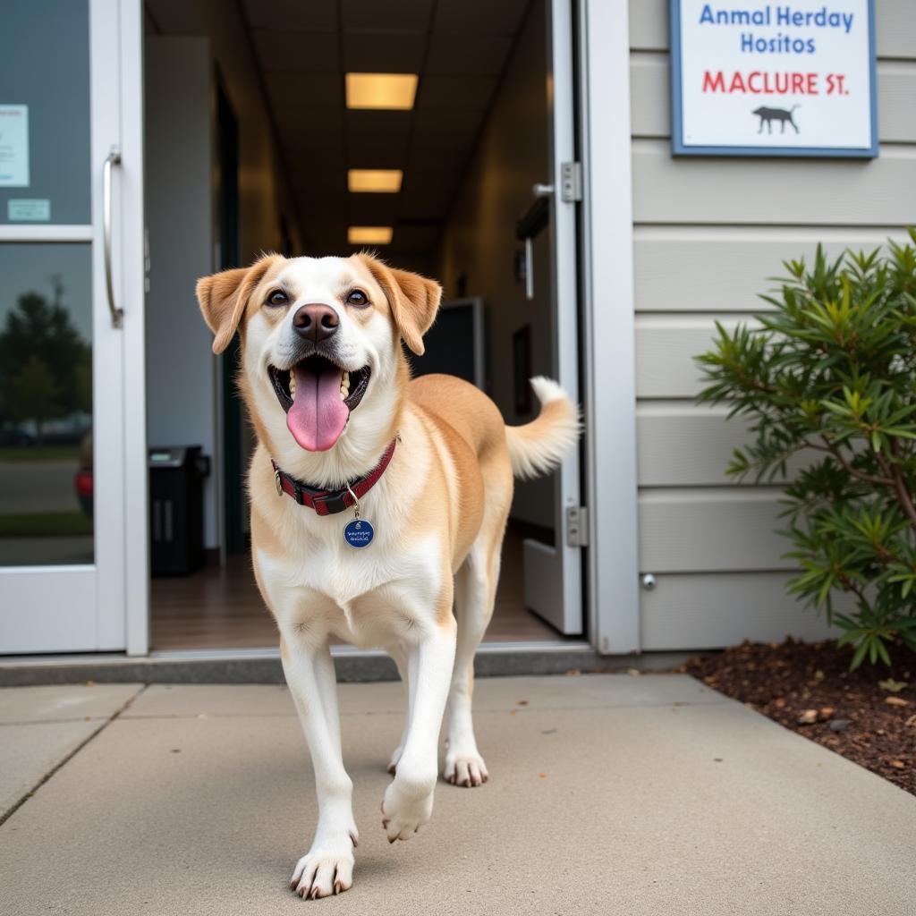 Happy Dog Leaving McClure St Vet