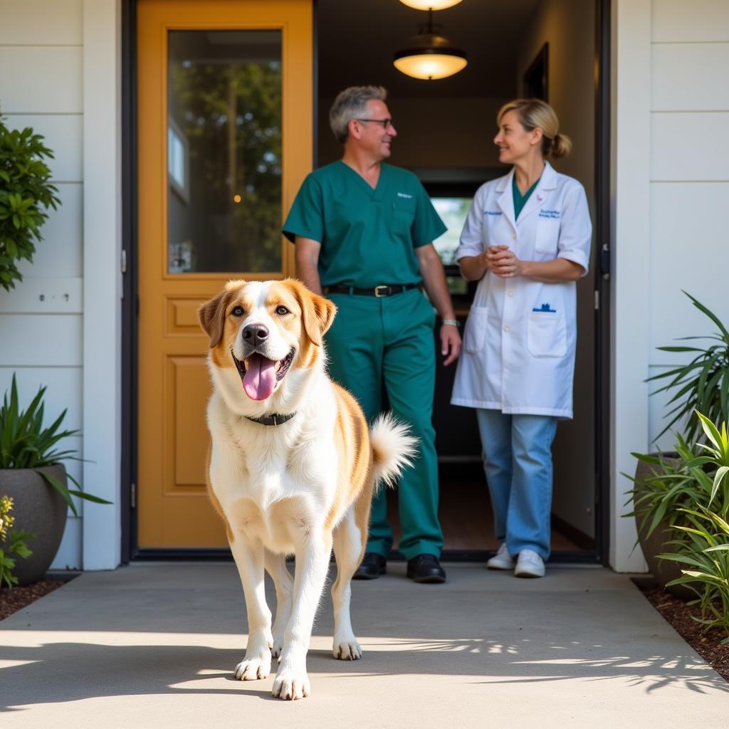 Happy Dog Leaving Santa Cruz Vet