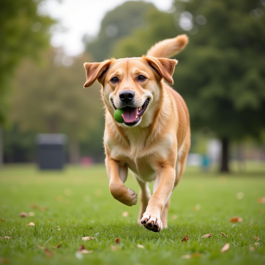 Happy Dog Playing