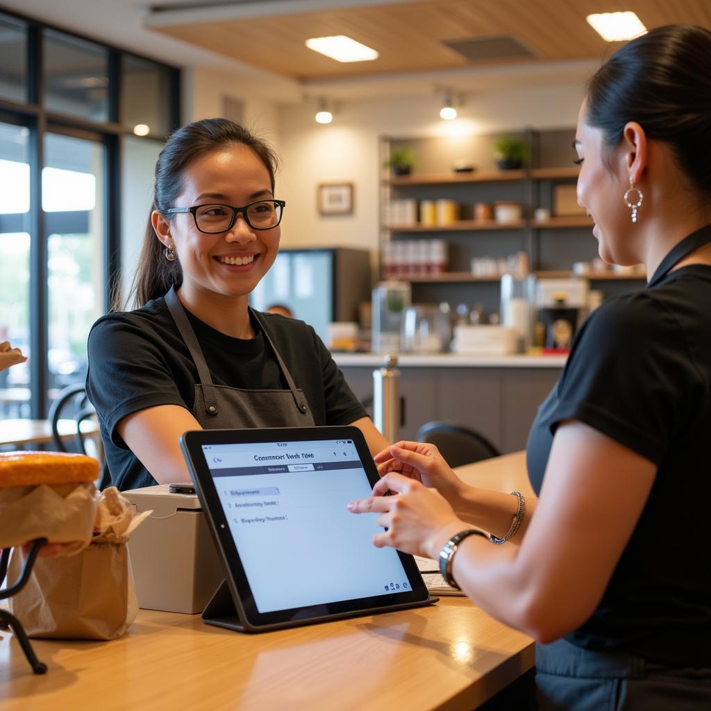 Providing feedback at the Harris Hospital Cafeteria