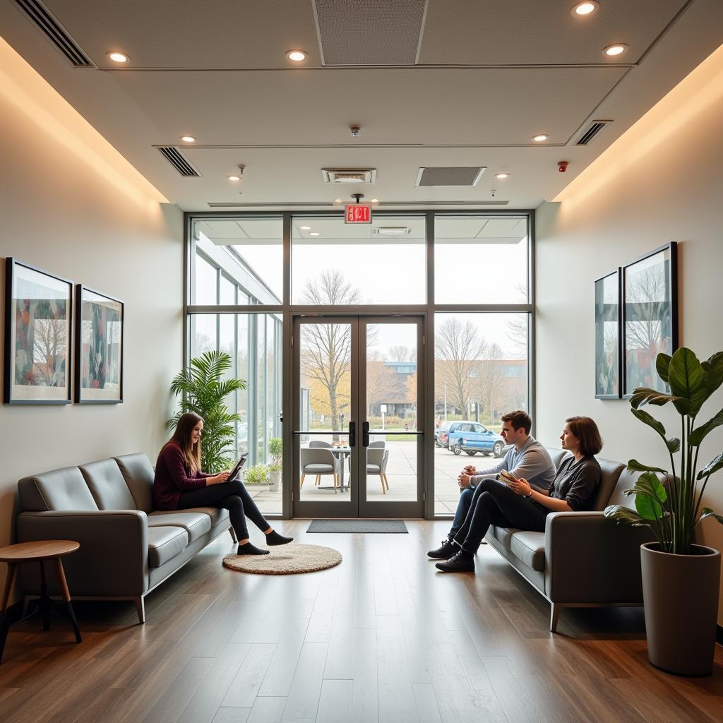 Patient waiting area at Hitchin Brook Hospital