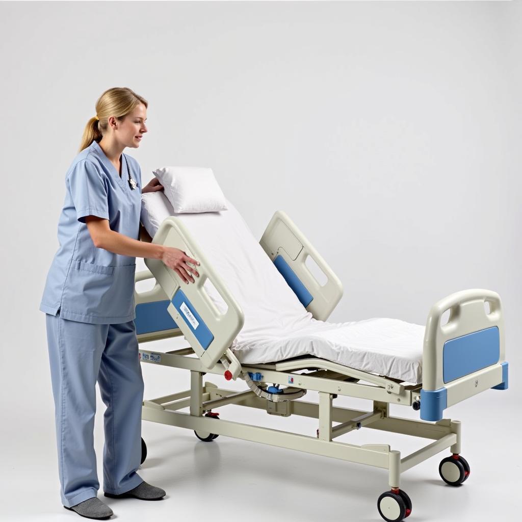 Hospital Bed Designed for Caregiver Support