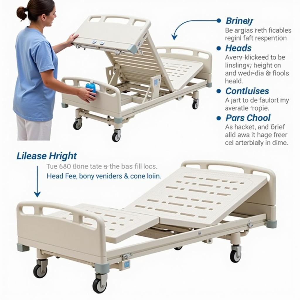 Hospital Bed Twin with Adjustable Features