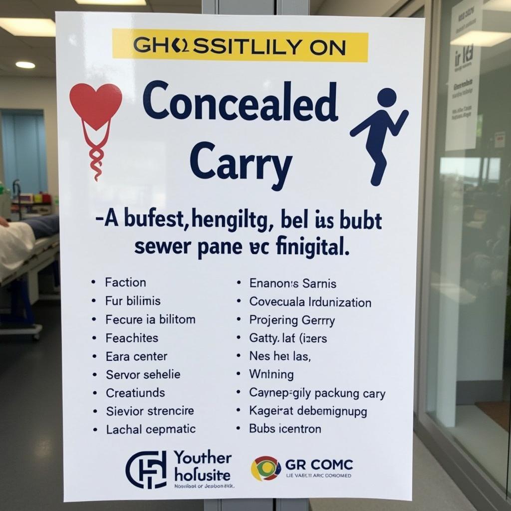 Hospital Concealed Carry Signage