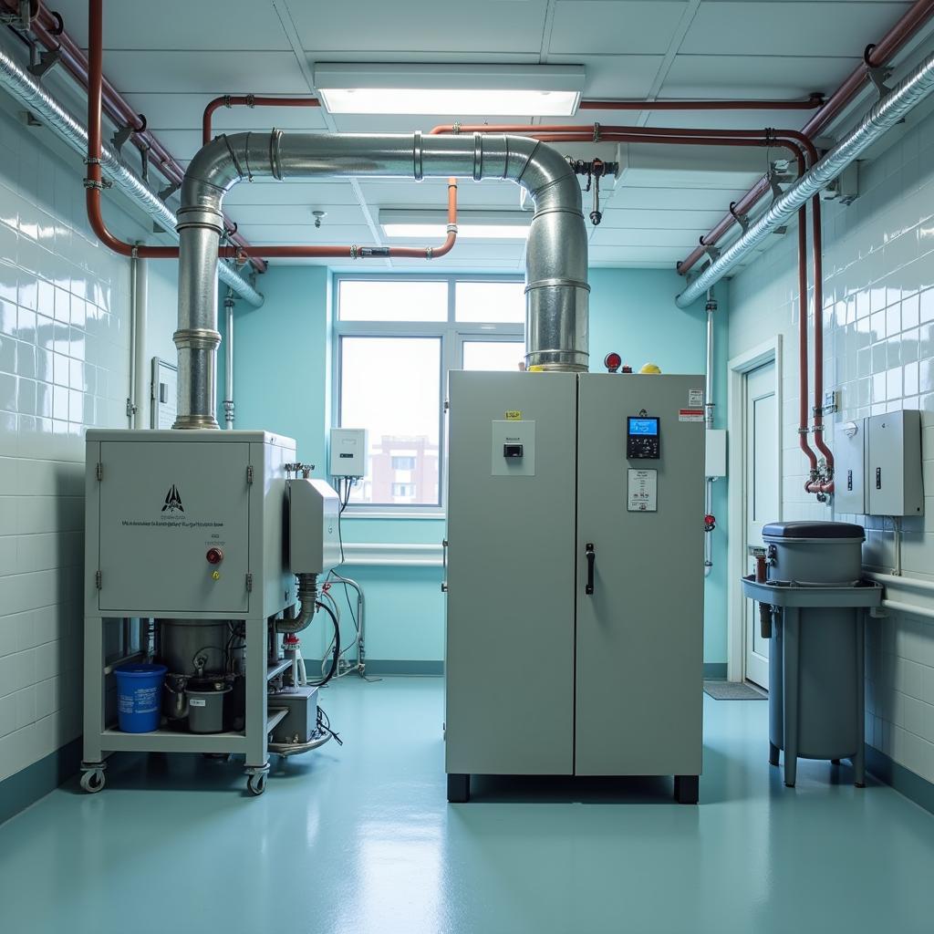 Hospital Mechanical Room with Heat Recovery System