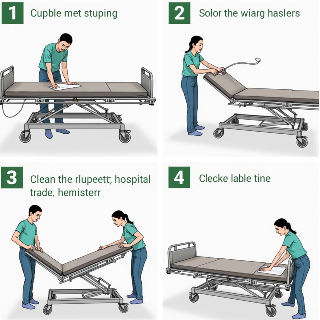 Cleaning and Maintaining a Hospital Patient Bed Table