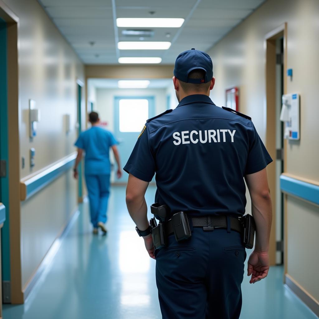 Hospital Security Guard on Patrol